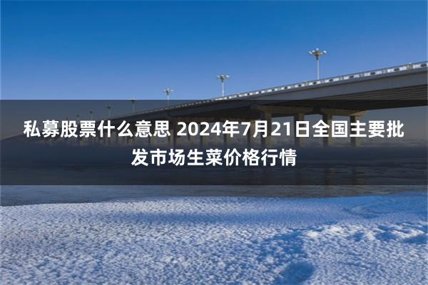 私募股票什么意思 2024年7月21日全国主要批发市场生菜价格行情