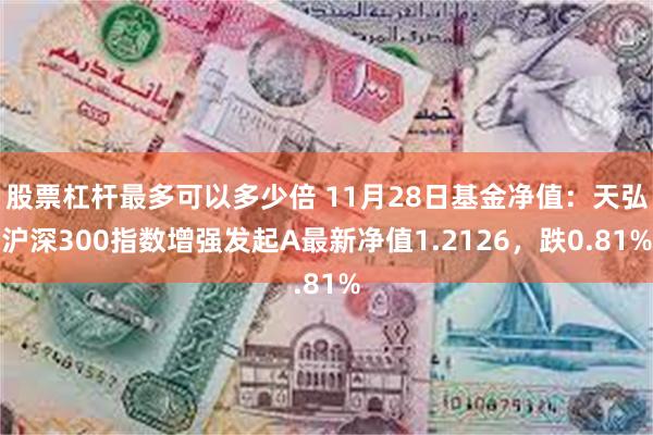 股票杠杆最多可以多少倍 11月28日基金净值：天弘沪深300指数增强发起A最新净值1.2126，跌0.81%